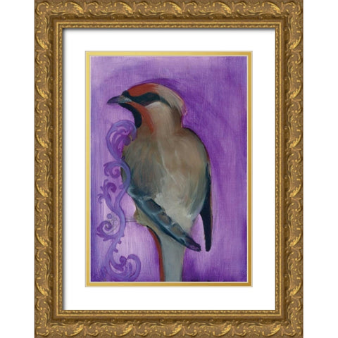 Bird Study X Gold Ornate Wood Framed Art Print with Double Matting by Adkin, Arielle