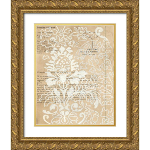 Artichoke Patterns II Gold Ornate Wood Framed Art Print with Double Matting by Adkin, Arielle