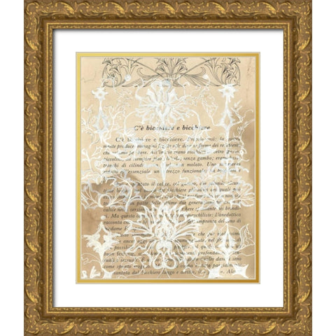 Artichoke Patterns III Gold Ornate Wood Framed Art Print with Double Matting by Adkin, Arielle