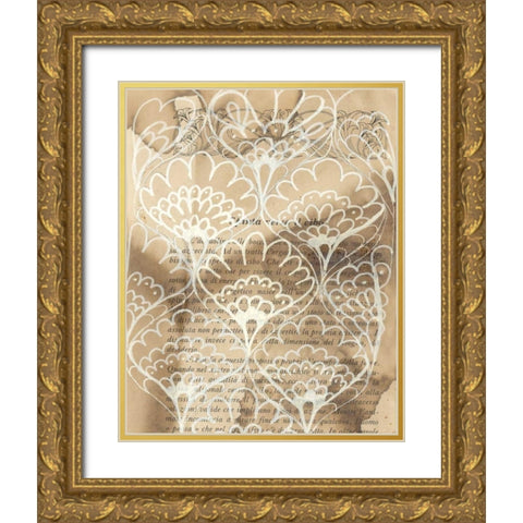 Artichoke Patterns IV Gold Ornate Wood Framed Art Print with Double Matting by Adkin, Arielle