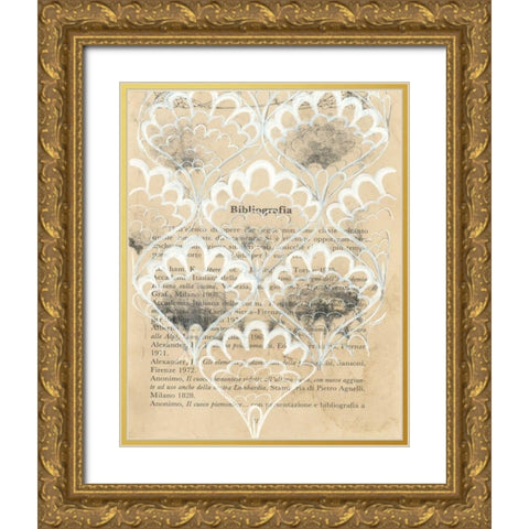 Artichoke Patterns V Gold Ornate Wood Framed Art Print with Double Matting by Adkin, Arielle