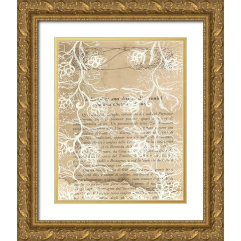 Artichoke Patterns VII Gold Ornate Wood Framed Art Print with Double Matting by Adkin, Arielle