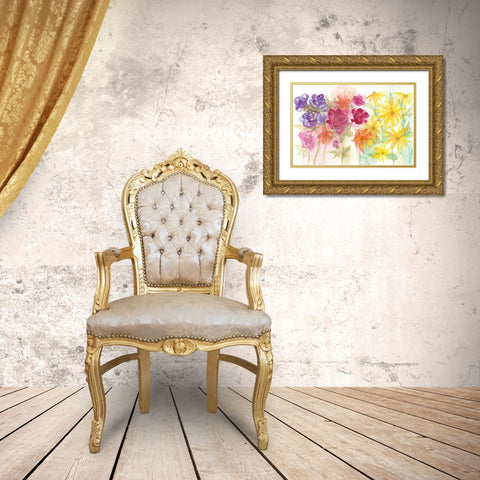 Spring Garden I Gold Ornate Wood Framed Art Print with Double Matting by Adkin, Arielle