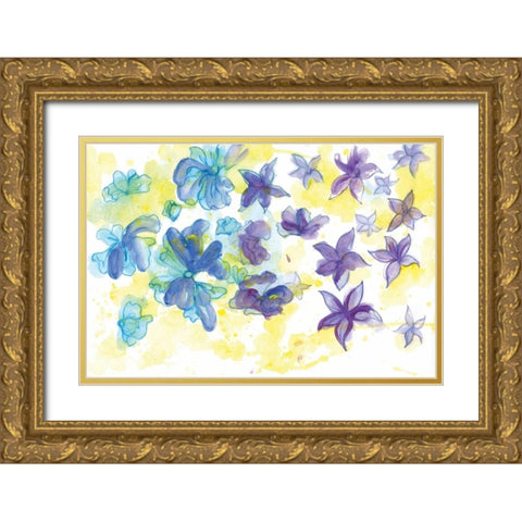 Spring Garden III Gold Ornate Wood Framed Art Print with Double Matting by Adkin, Arielle