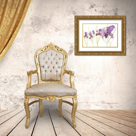 Spring Garden IV Gold Ornate Wood Framed Art Print with Double Matting by Adkin, Arielle
