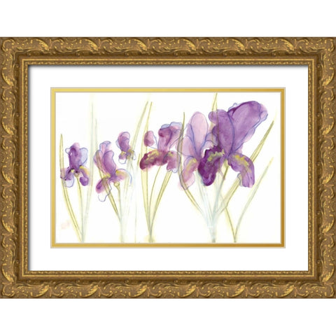 Spring Garden IV Gold Ornate Wood Framed Art Print with Double Matting by Adkin, Arielle