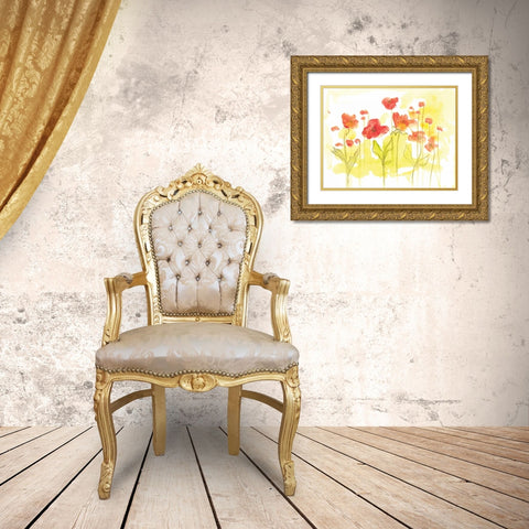 Spring Garden VI Gold Ornate Wood Framed Art Print with Double Matting by Adkin, Arielle