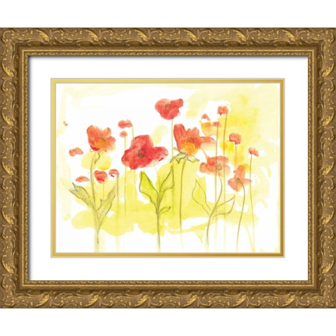 Spring Garden VI Gold Ornate Wood Framed Art Print with Double Matting by Adkin, Arielle