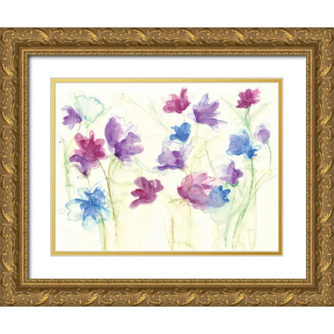 Spring Garden VII Gold Ornate Wood Framed Art Print with Double Matting by Adkin, Arielle