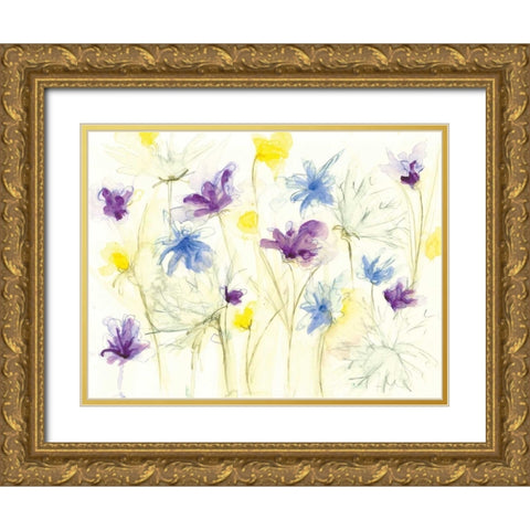 Spring Garden VIII Gold Ornate Wood Framed Art Print with Double Matting by Adkin, Arielle