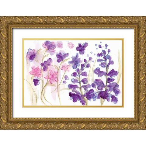 Spring Garden IX Gold Ornate Wood Framed Art Print with Double Matting by Adkin, Arielle