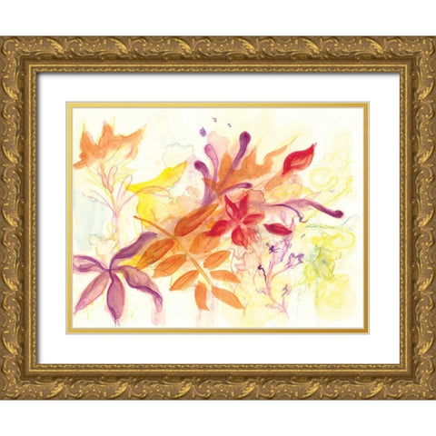 Spring Garden X Gold Ornate Wood Framed Art Print with Double Matting by Adkin, Arielle