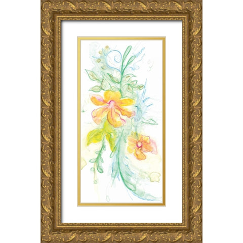 Spring Garden XI Gold Ornate Wood Framed Art Print with Double Matting by Adkin, Arielle