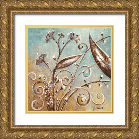 Fall Meadow I Gold Ornate Wood Framed Art Print with Double Matting by Adams, J.