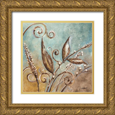 Fall Meadow II Gold Ornate Wood Framed Art Print with Double Matting by Adams, J.