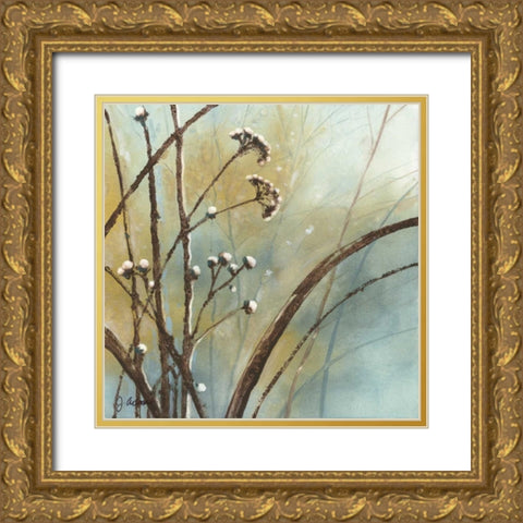 Fall Meadow III Gold Ornate Wood Framed Art Print with Double Matting by Adams, J.