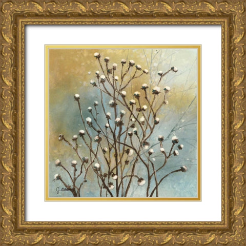 Fall Meadow IV Gold Ornate Wood Framed Art Print with Double Matting by Adams, J.