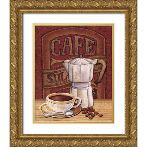 Cafe Mundo I Gold Ornate Wood Framed Art Print with Double Matting by Audrey, Charlene