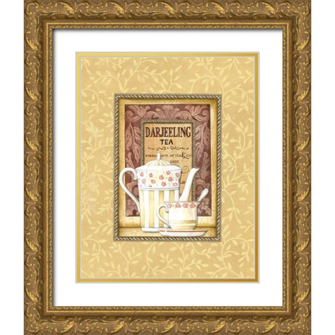 Darjeeling Tea Gold Ornate Wood Framed Art Print with Double Matting by Audrey, Charlene