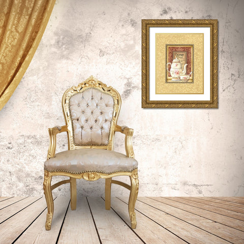 Pekoe Gold Ornate Wood Framed Art Print with Double Matting by Audrey, Charlene