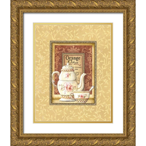 Pekoe Gold Ornate Wood Framed Art Print with Double Matting by Audrey, Charlene
