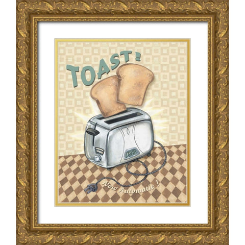 Nifty Fifties - Toast Gold Ornate Wood Framed Art Print with Double Matting by Audrey, Charlene