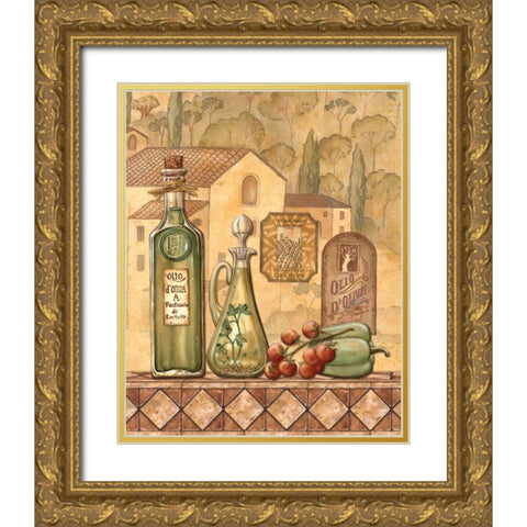 Flavors of Tuscany III Gold Ornate Wood Framed Art Print with Double Matting by Audrey, Charlene