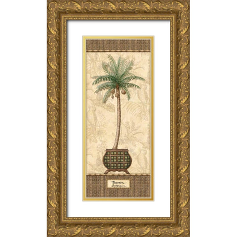 Botanical Palm II Gold Ornate Wood Framed Art Print with Double Matting by Audrey, Charlene