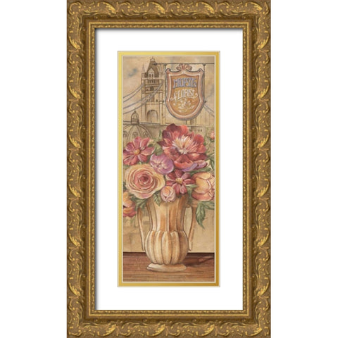 Bouquet from England Gold Ornate Wood Framed Art Print with Double Matting by Audrey, Charlene
