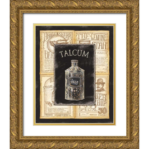 Grooming Talcum Gold Ornate Wood Framed Art Print with Double Matting by Audrey, Charlene