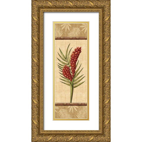 Fleurs Exotiques I Gold Ornate Wood Framed Art Print with Double Matting by Audrey, Charlene