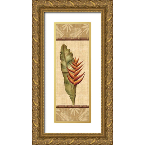 Fleurs Exotiques II Gold Ornate Wood Framed Art Print with Double Matting by Audrey, Charlene