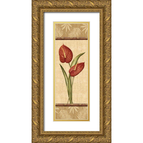 Fleurs Exotiques III Gold Ornate Wood Framed Art Print with Double Matting by Audrey, Charlene