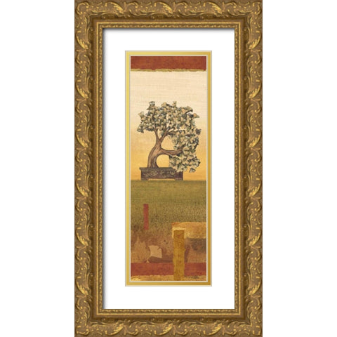 Bonsai III Gold Ornate Wood Framed Art Print with Double Matting by Audrey, Charlene