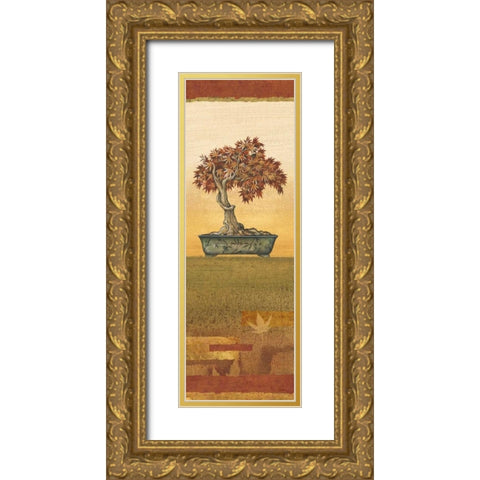 Bonsai IV Gold Ornate Wood Framed Art Print with Double Matting by Audrey, Charlene