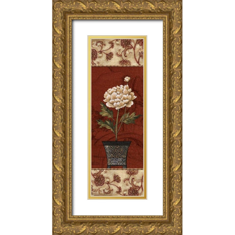 Geisha Garden I Gold Ornate Wood Framed Art Print with Double Matting by Audrey, Charlene