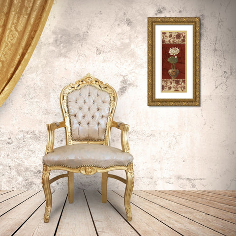 Geisha Garden III Gold Ornate Wood Framed Art Print with Double Matting by Audrey, Charlene