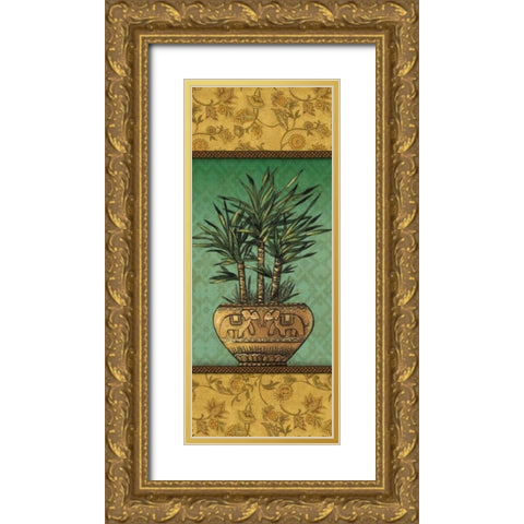 Tropical Plants I Gold Ornate Wood Framed Art Print with Double Matting by Audrey, Charlene