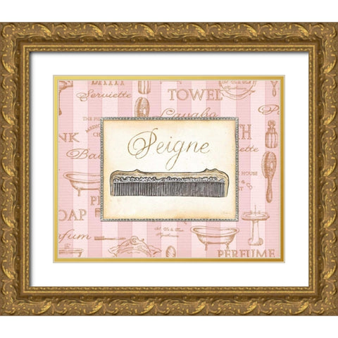 Beaute Feminine I Gold Ornate Wood Framed Art Print with Double Matting by Audrey, Charlene