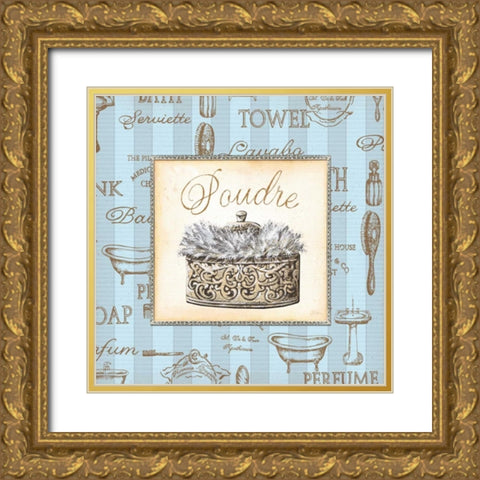 Bleu Beaute Feminine IV Gold Ornate Wood Framed Art Print with Double Matting by Audrey, Charlene