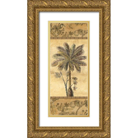 Palmiers IV Gold Ornate Wood Framed Art Print with Double Matting by Audrey, Charlene