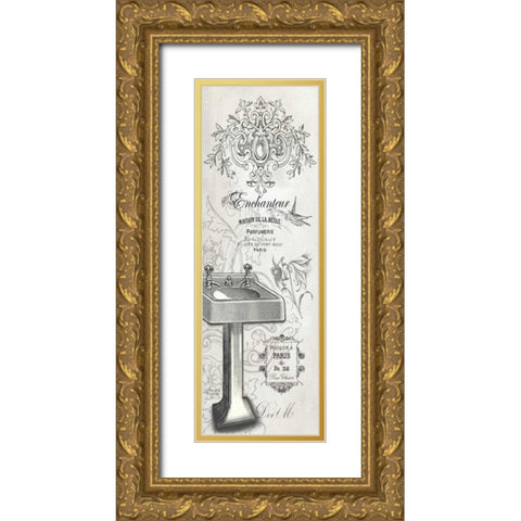 French Bath II Gold Ornate Wood Framed Art Print with Double Matting by Babbitt, Gwendolyn