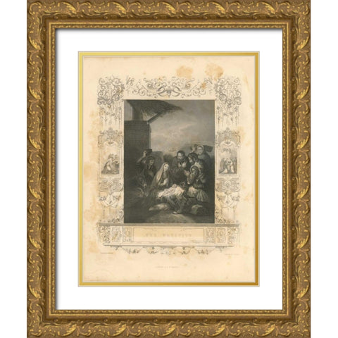Faith Engraving IV Gold Ornate Wood Framed Art Print with Double Matting by Babbitt, Gwendolyn
