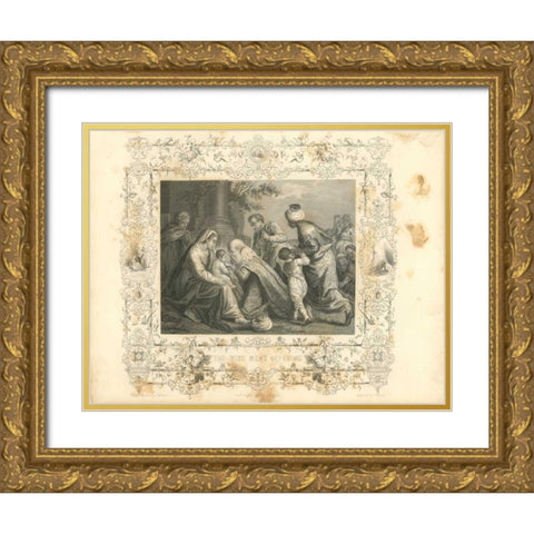 Faith Engraving VIII Gold Ornate Wood Framed Art Print with Double Matting by Babbitt, Gwendolyn