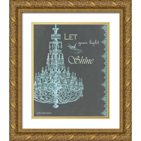 Chandelier Light II Gold Ornate Wood Framed Art Print with Double Matting by Babbitt, Gwendolyn