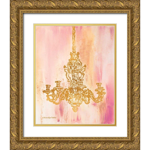 Pink and Gold I Gold Ornate Wood Framed Art Print with Double Matting by Babbitt, Gwendolyn