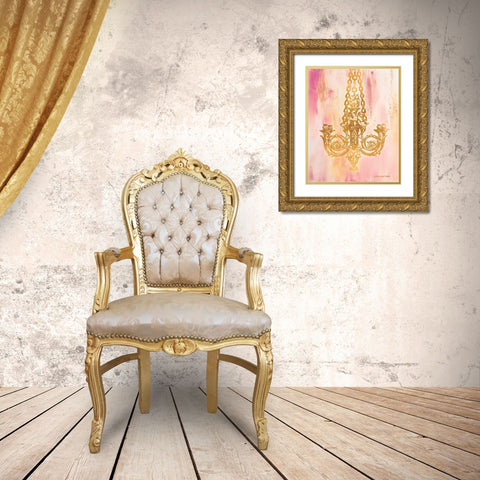 Pink and Gold II Gold Ornate Wood Framed Art Print with Double Matting by Babbitt, Gwendolyn