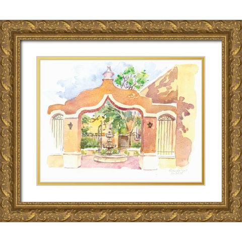 Cozomel I Gold Ornate Wood Framed Art Print with Double Matting by Babbitt, Gwendolyn