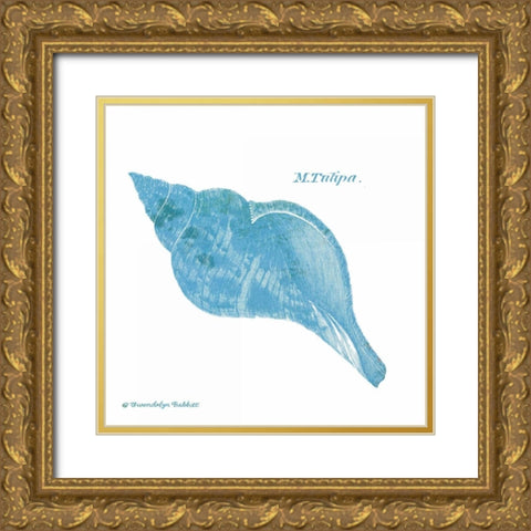 Shell on White II Gold Ornate Wood Framed Art Print with Double Matting by Babbitt, Gwendolyn