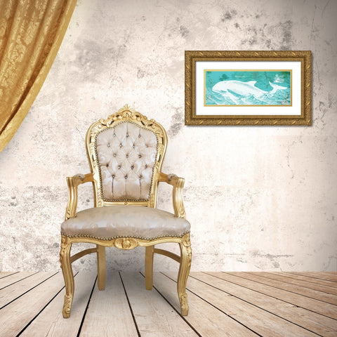 Caribbean Whale II Gold Ornate Wood Framed Art Print with Double Matting by Babbitt, Gwendolyn
